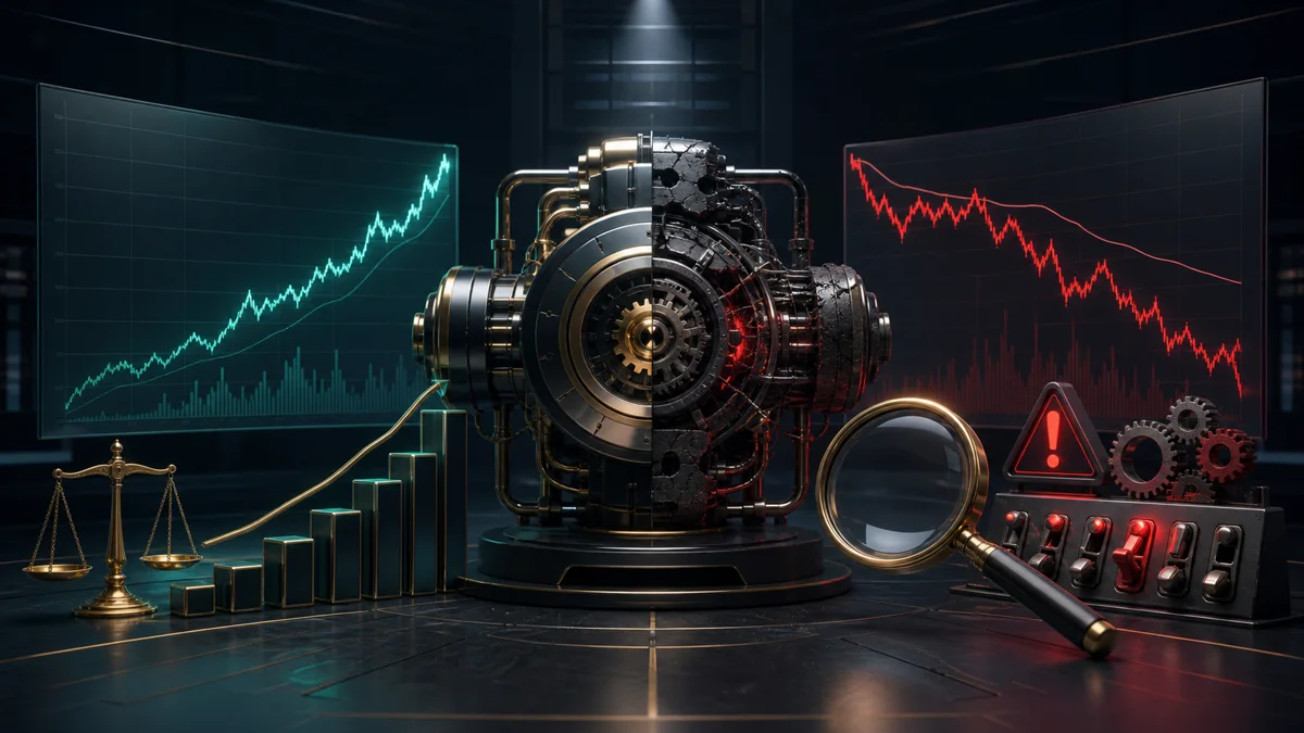 Ilustrasi audit strategi CuanTrade LowDD antara profit dan risiko ekstrem